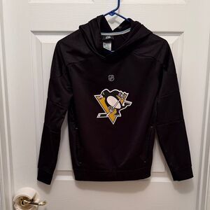 NHL Pittsburgh Penguins Black and Gold Kids Hoodie Size Medium (10/12)